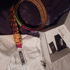 (48hr PRICE DROP!) MOSCHINO Mens RARE Multicolor belt